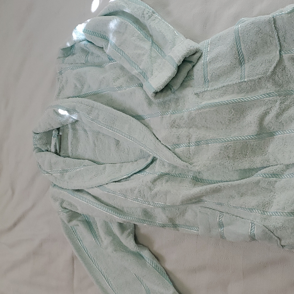 Plush cotton and rayon robe